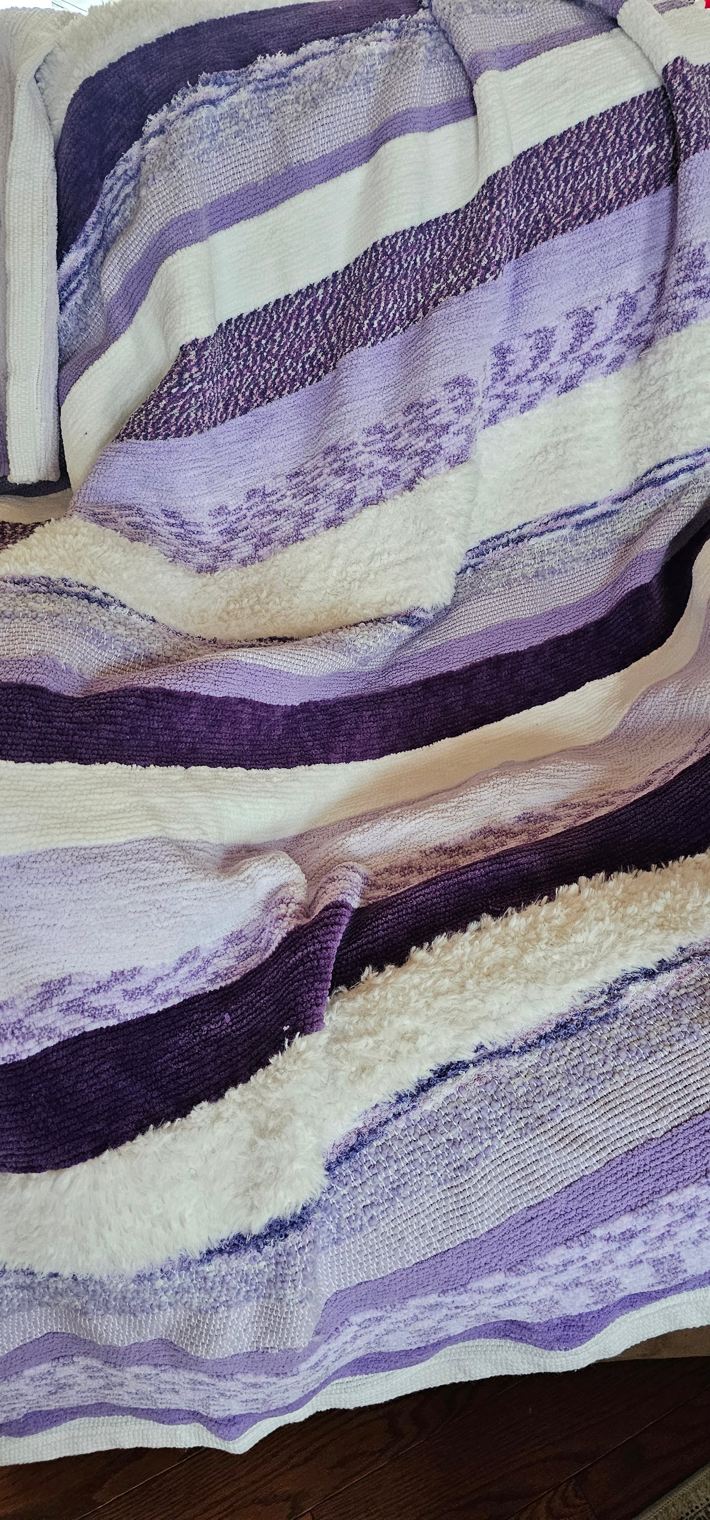 Couverture lilas et mauve - 50 pouces x 70 pouces